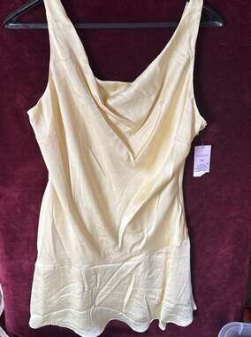 Wild Fable Women's Cowl Neck Satin Mini Dress in Pale Yellow
C1